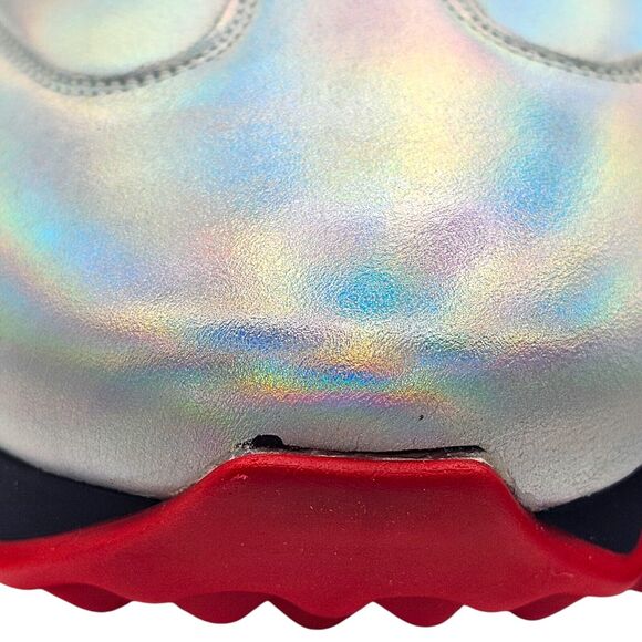 Christian Louboutin Loubishark Iridescent Sneakers - Laser Silver EU 44 / US 11 - Picture 6 of 12